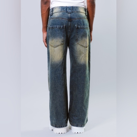 NEAUX DUOBT Stylish Blue Distressed Jeans for Men - Picture 2 of 16